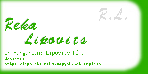 reka lipovits business card